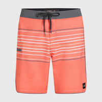 Hyperfreak Heat Stripe Scallop 18'' boardshort | Peach Echo Heat Stripe