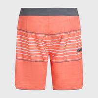 Hyperfreak Heat Stripe Scallop 18'' boardshort | Peach Echo Heat Stripe