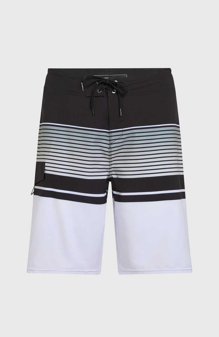 Lennox Stripe 21" boardshort | White Lennox Stripe