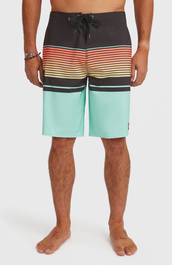 Lennox Stripe 21" boardshort | Canal Blue Lennox Stripe