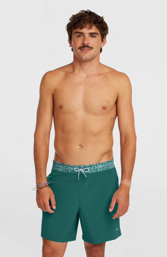 Pocket Print 16" zwembroek | Botanical Heat