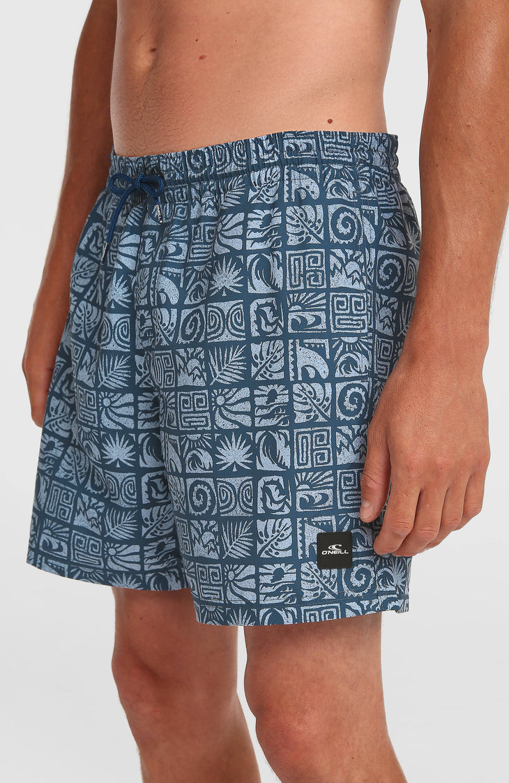 O'Neill Print 16'' zwembroek | Dark Blue Bricks