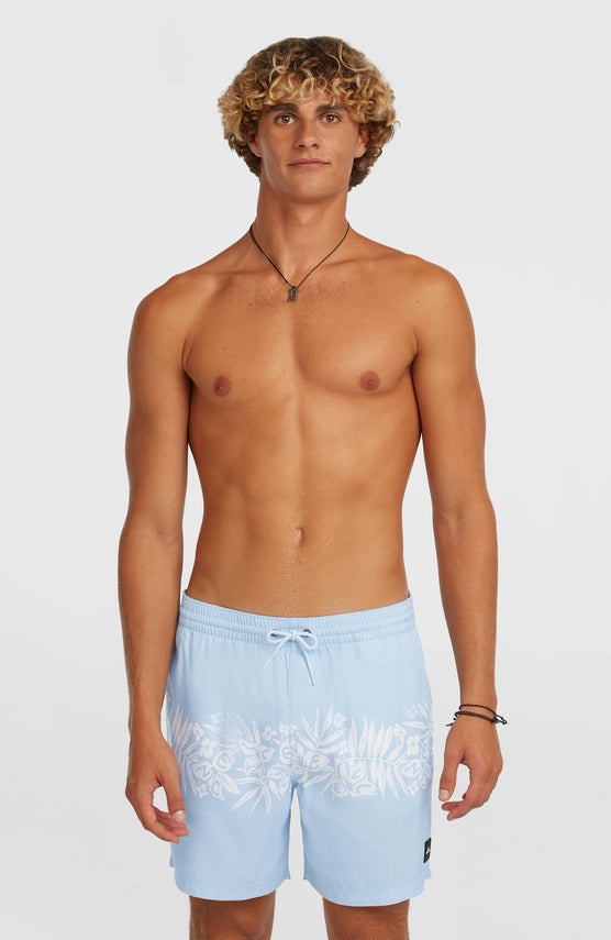 O'Neill Uni Flower 16'' zwembroek | Light Blue Tropical Stripe