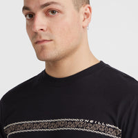 Ikat Stripe T-shirt | Black Out