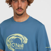 O'Riginals Hybrid UPF 50+ Graphic T-shirt | Copen Blue