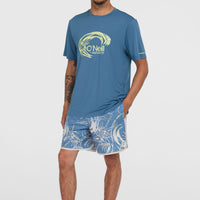 O'Riginals Hybrid UPF 50+ Graphic T-shirt | Copen Blue