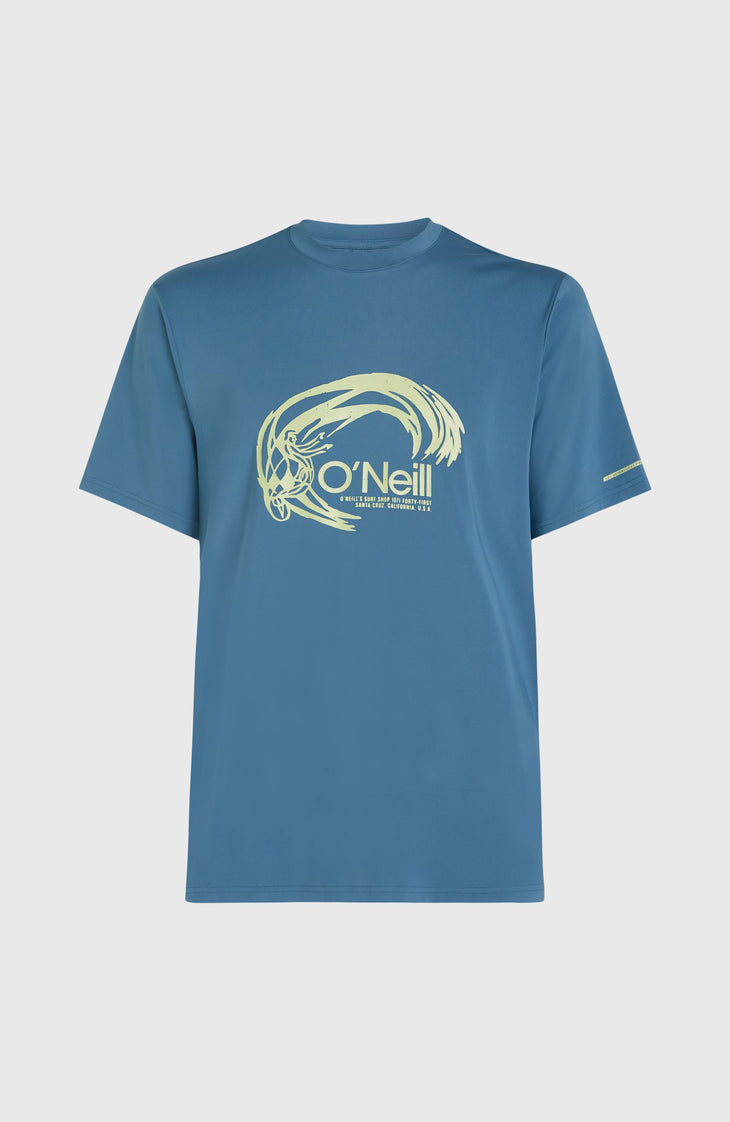O'Riginals Hybrid UPF 50+ Graphic T-shirt | Copen Blue