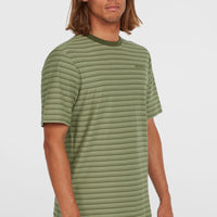 Yarn Stripe T-shirt | Green Cali Tee Stripe