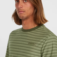 Yarn Stripe T-shirt | Green Cali Tee Stripe