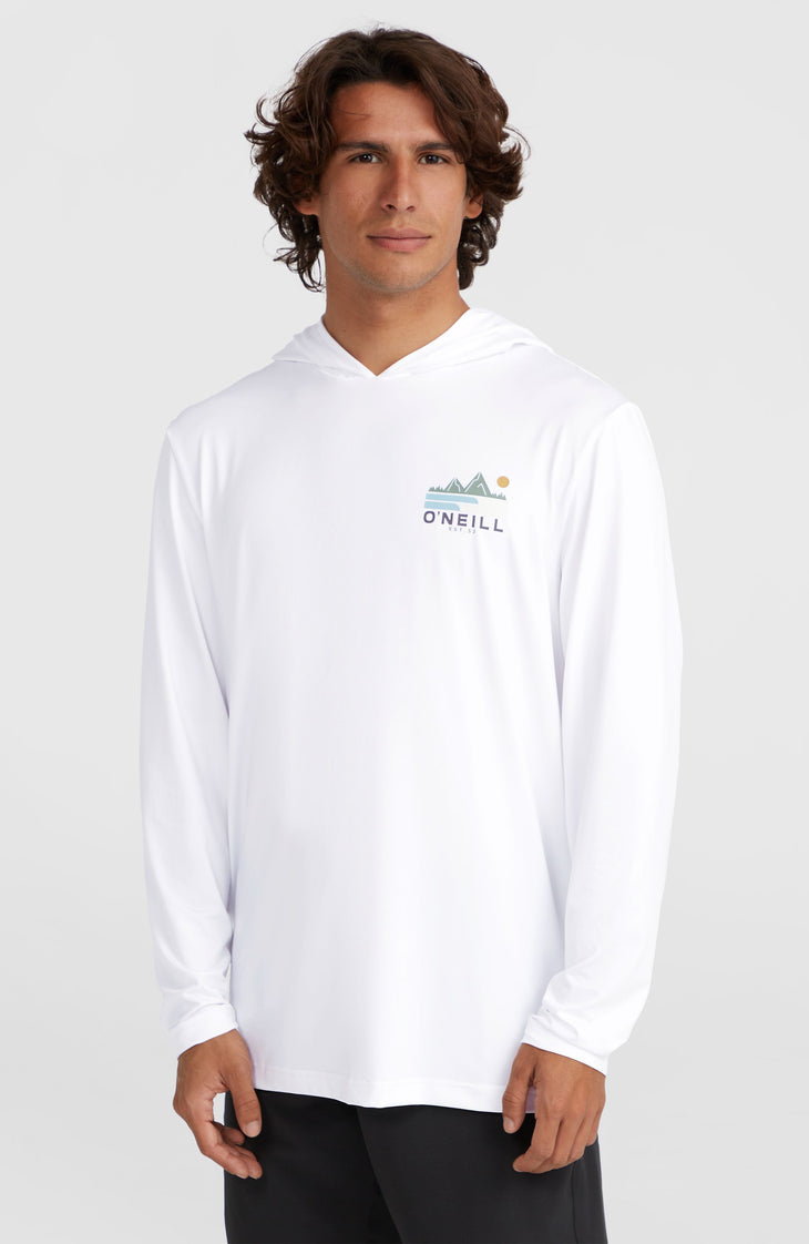 O'Neill TRVLR Series UPF shirt met lange mouwen en capuchon | Snow White