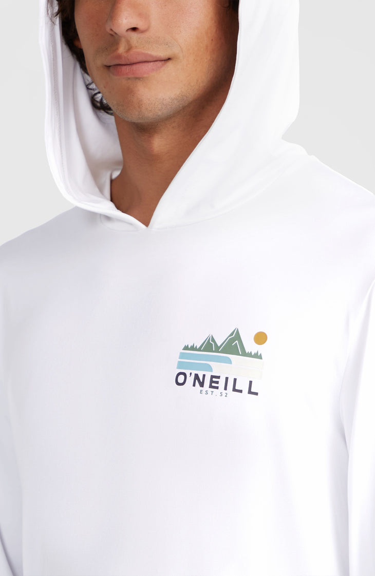 O'Neill TRVLR Series UPF shirt met lange mouwen en capuchon | Snow White