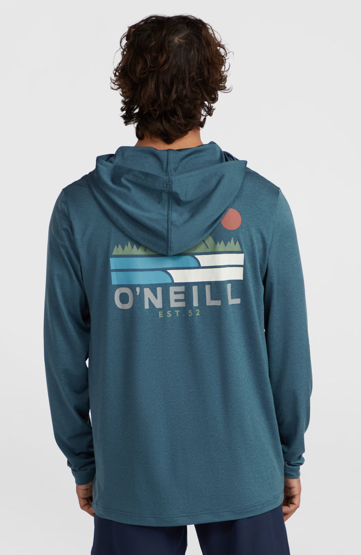 O'Neill TRVLR Series UPF shirt met lange mouwen en capuchon | Midnight Navy