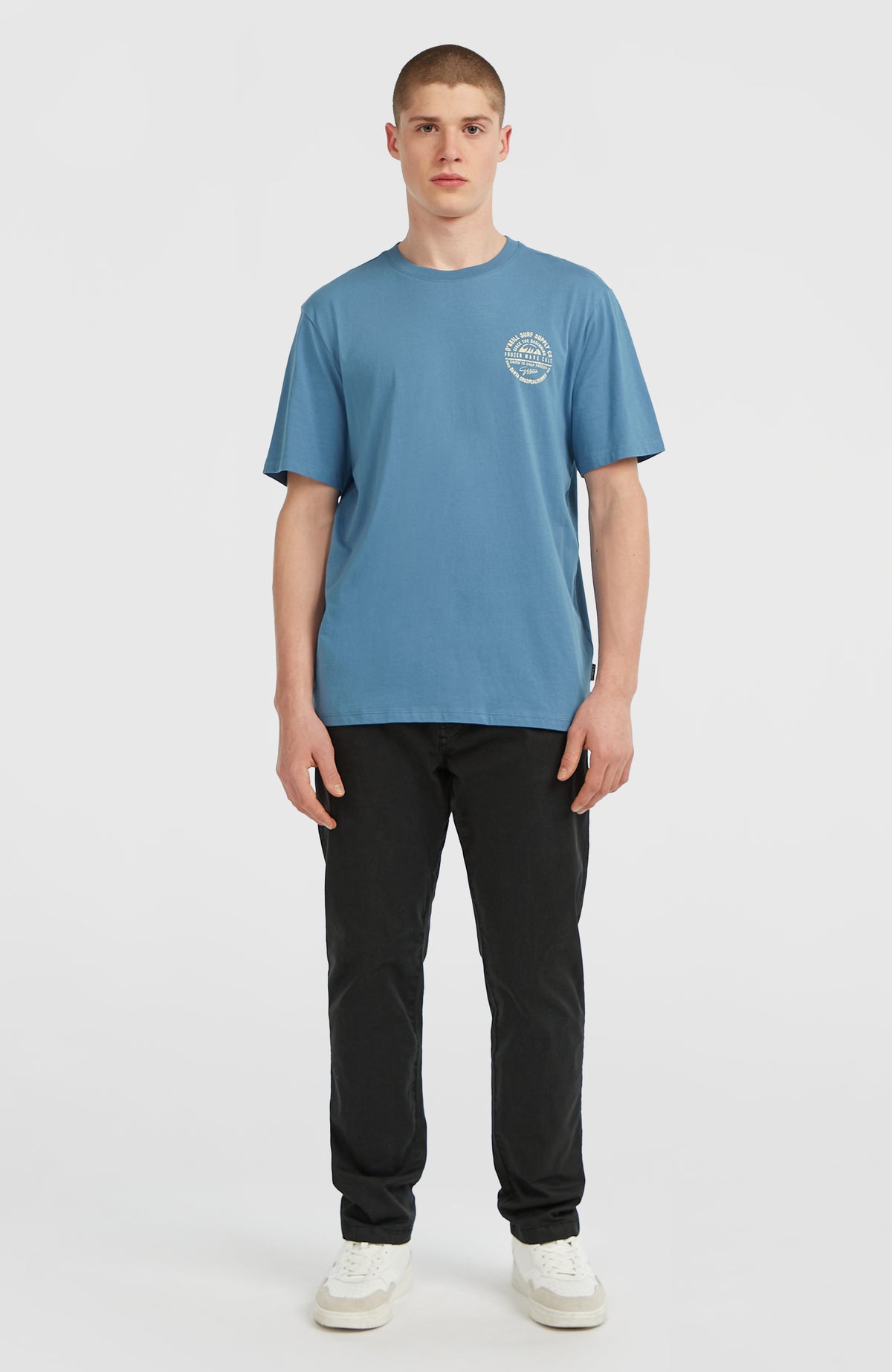 Chest Print T-shirt | Mozart Blue