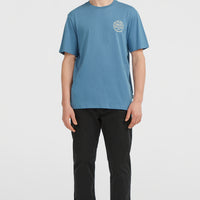 Chest Print T-shirt | Mozart Blue