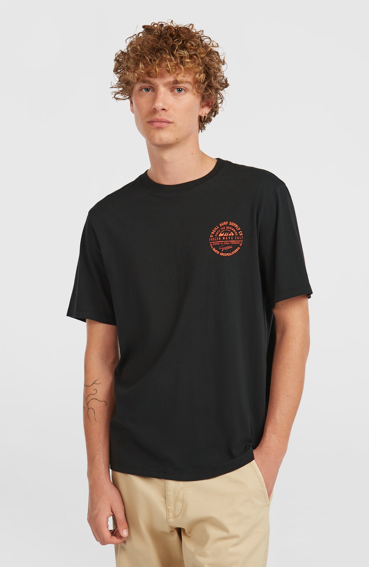 Chest Print T-shirt | Black Out