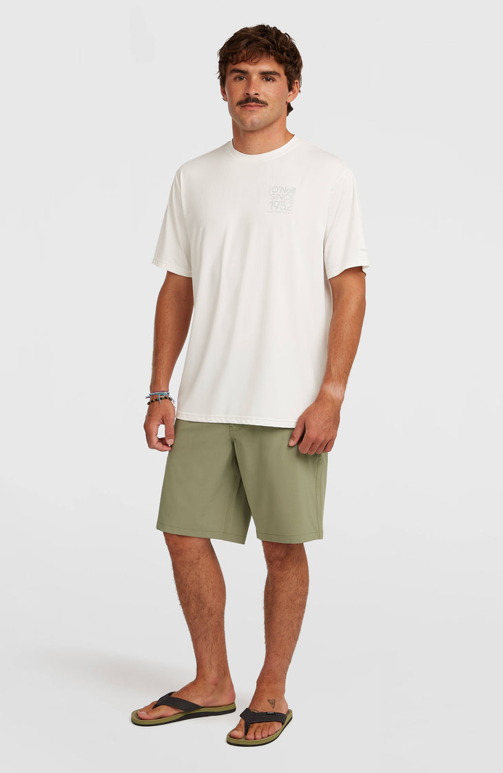 O'Neill Hybrid UPF 50+ Polygiene Back-Print T-shirt | Snow White