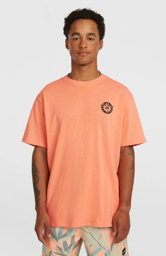 O'Neill Slub Back-Print T-shirt | Funky Peach