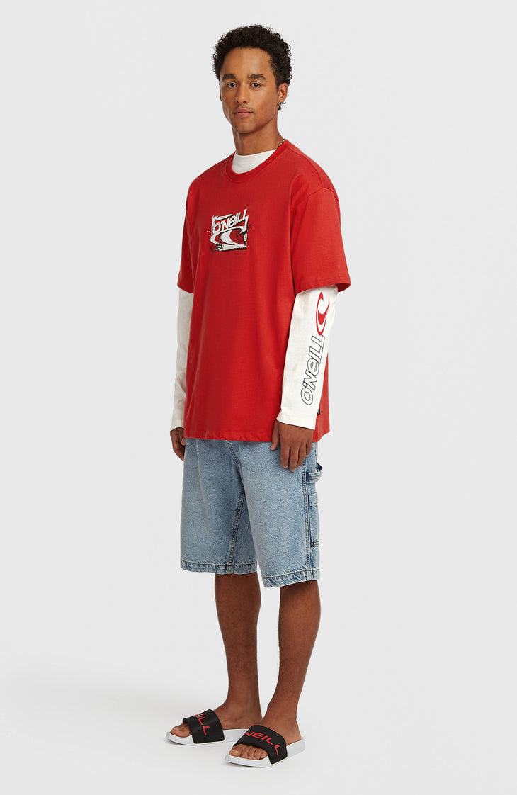 Essentials 90s Logo T-shirt | High Risk Red