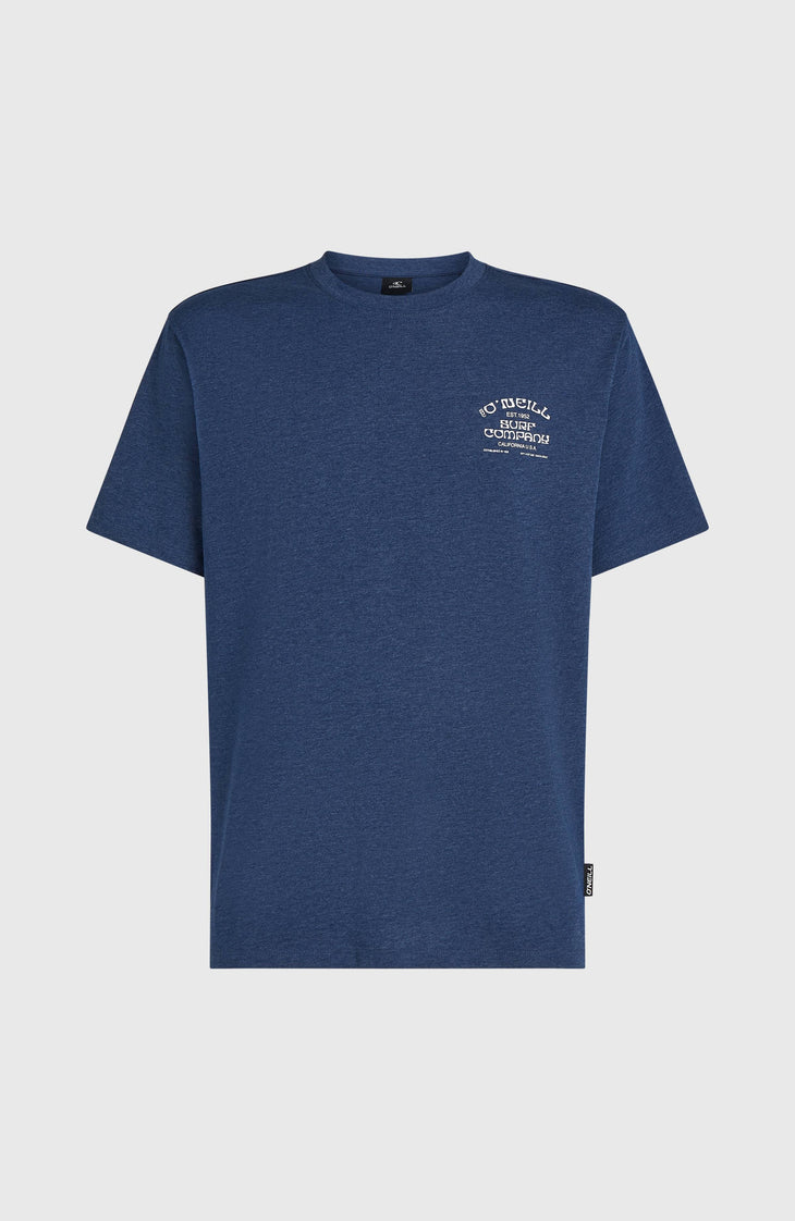 Melange Chest-Print T-shirt | English Evening