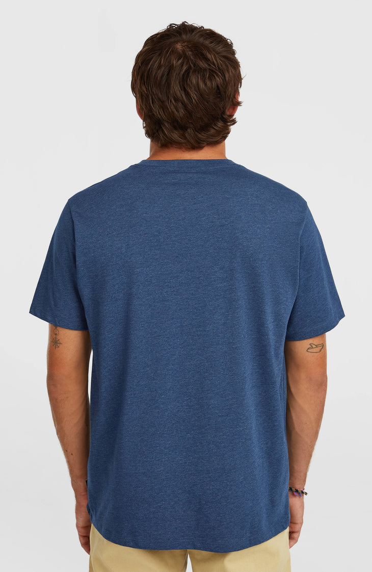 Melange Chest-Print T-shirt | English Evening