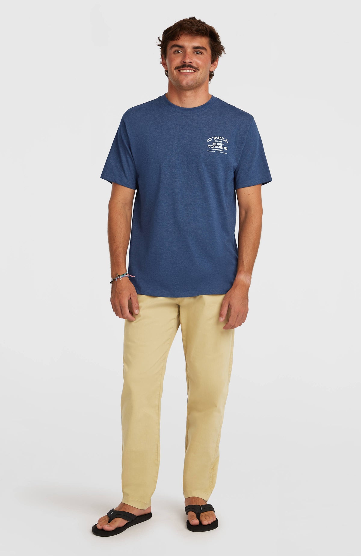 Melange Chest-Print T-shirt | English Evening