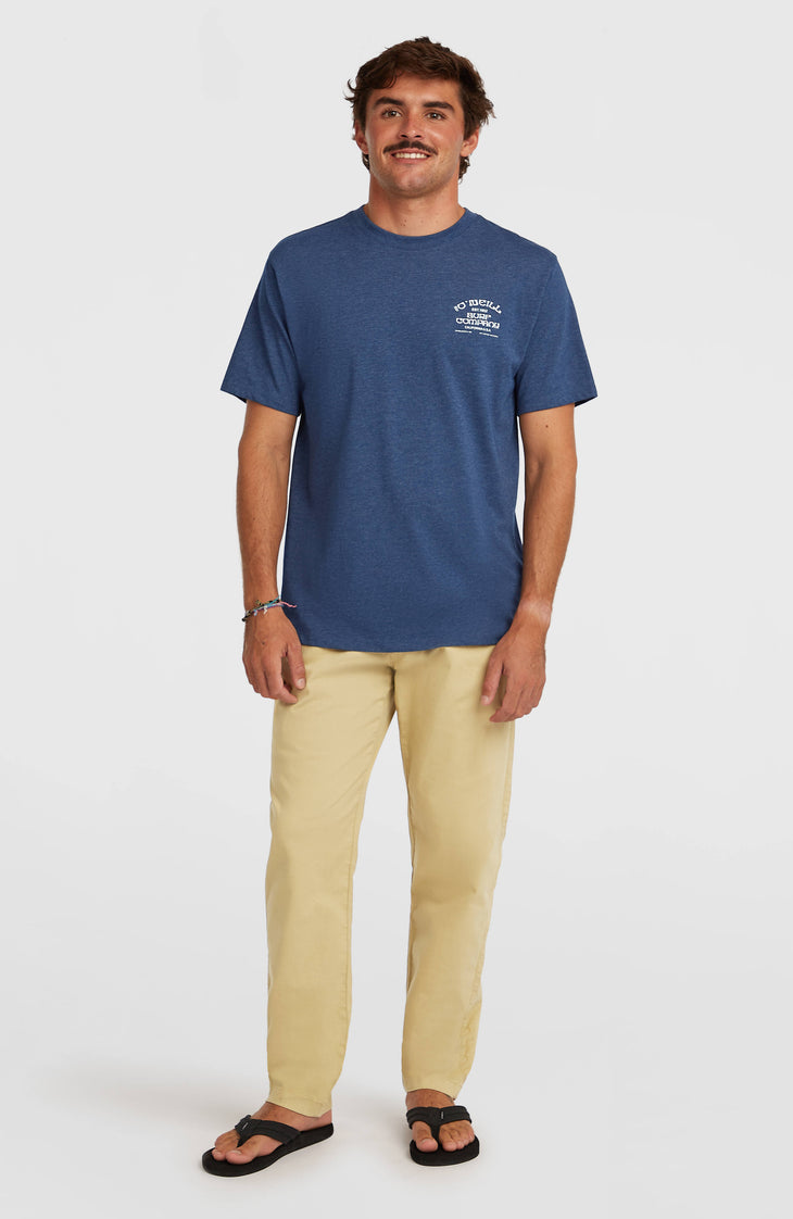 Melange Chest-Print T-shirt | English Evening