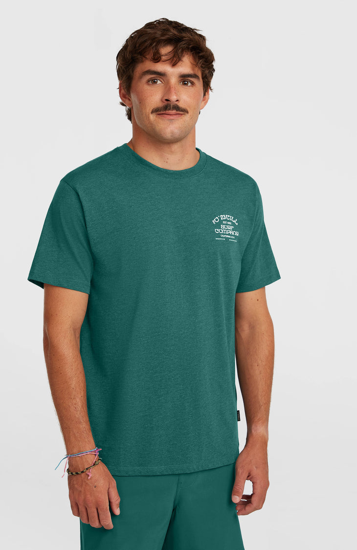 Melange Chest-Print T-shirt | Botanical Heat