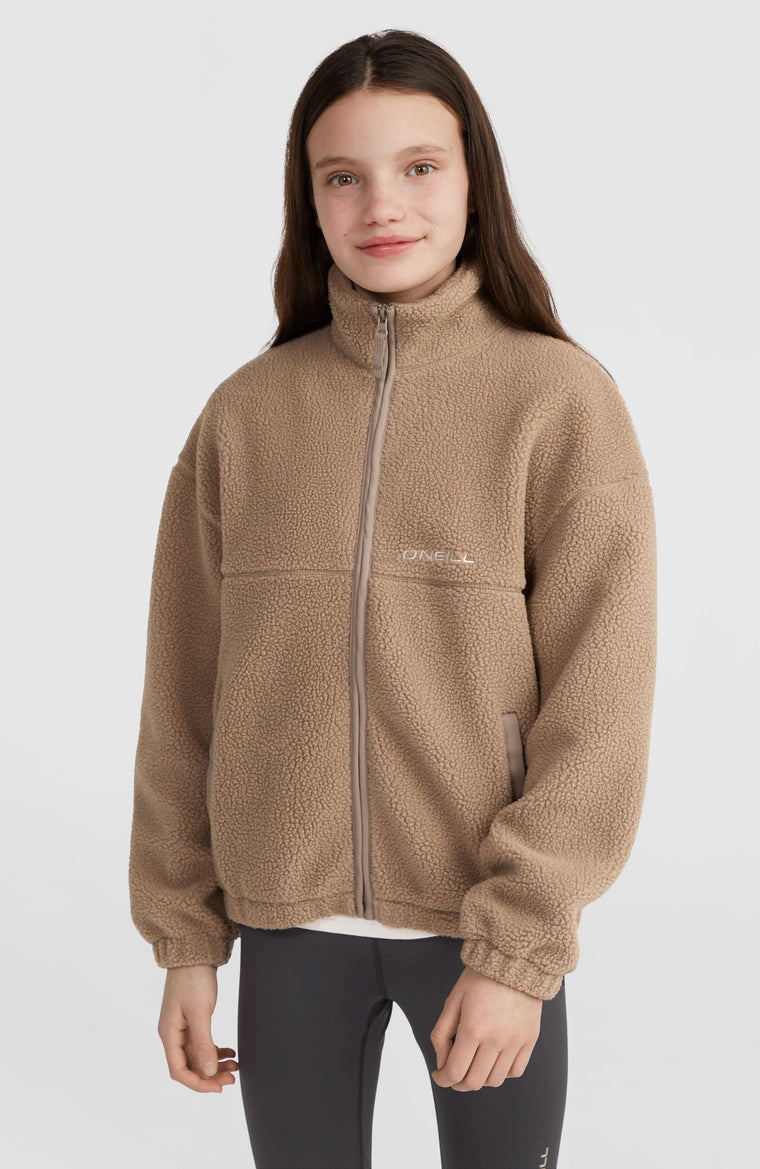 High-Pile fleecevest met volledige rits | Concrete