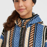 Superfleece hoodie met halve rits | Blue Vintage O'Neill Stripe