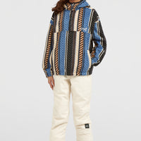 Superfleece hoodie met halve rits | Blue Vintage O'Neill Stripe