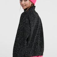 High-Pile fleecevest met volledige rits | Black Animalica