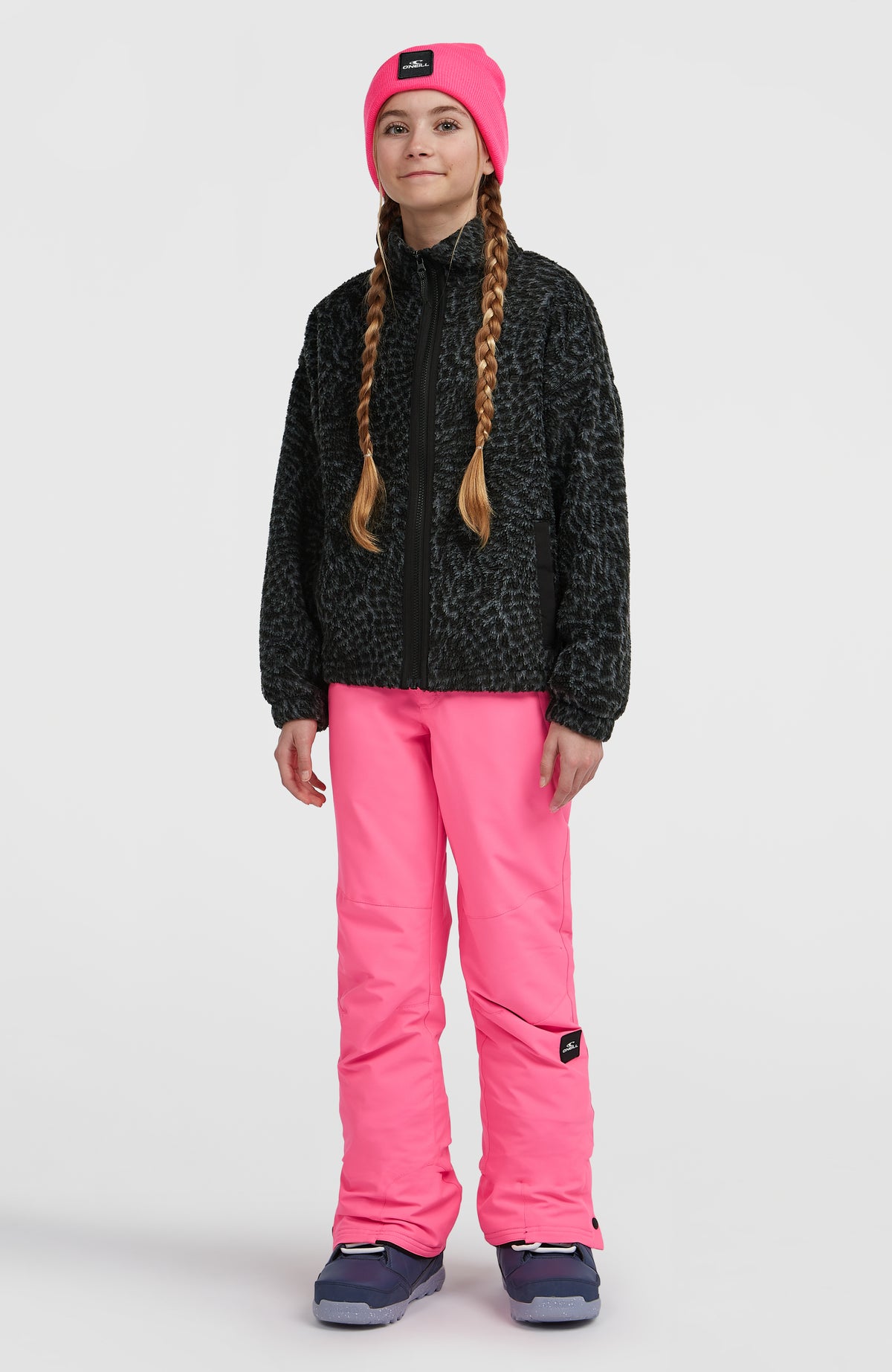 High-Pile fleecevest met volledige rits | Black Animalica