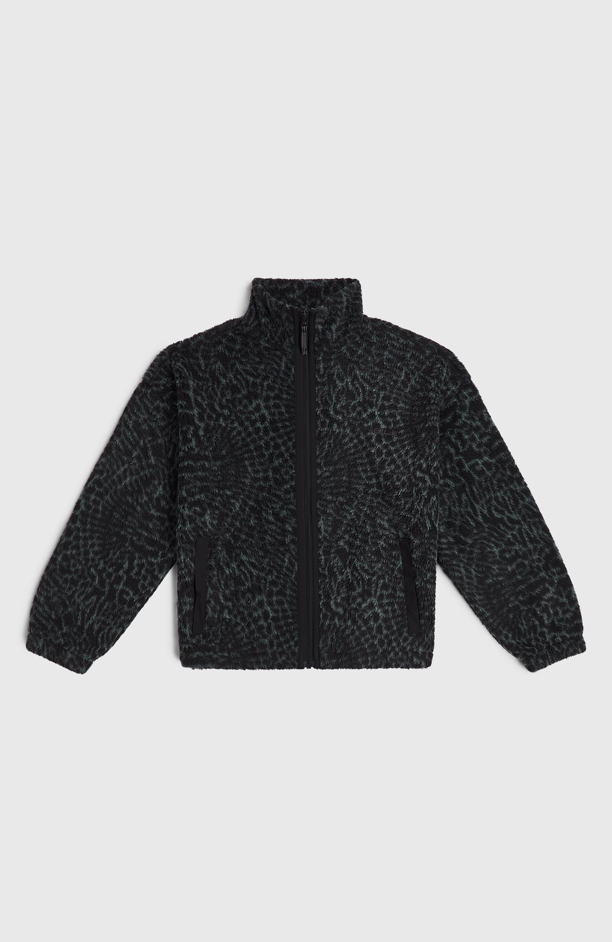 High-Pile fleecevest met volledige rits | Black Animalica