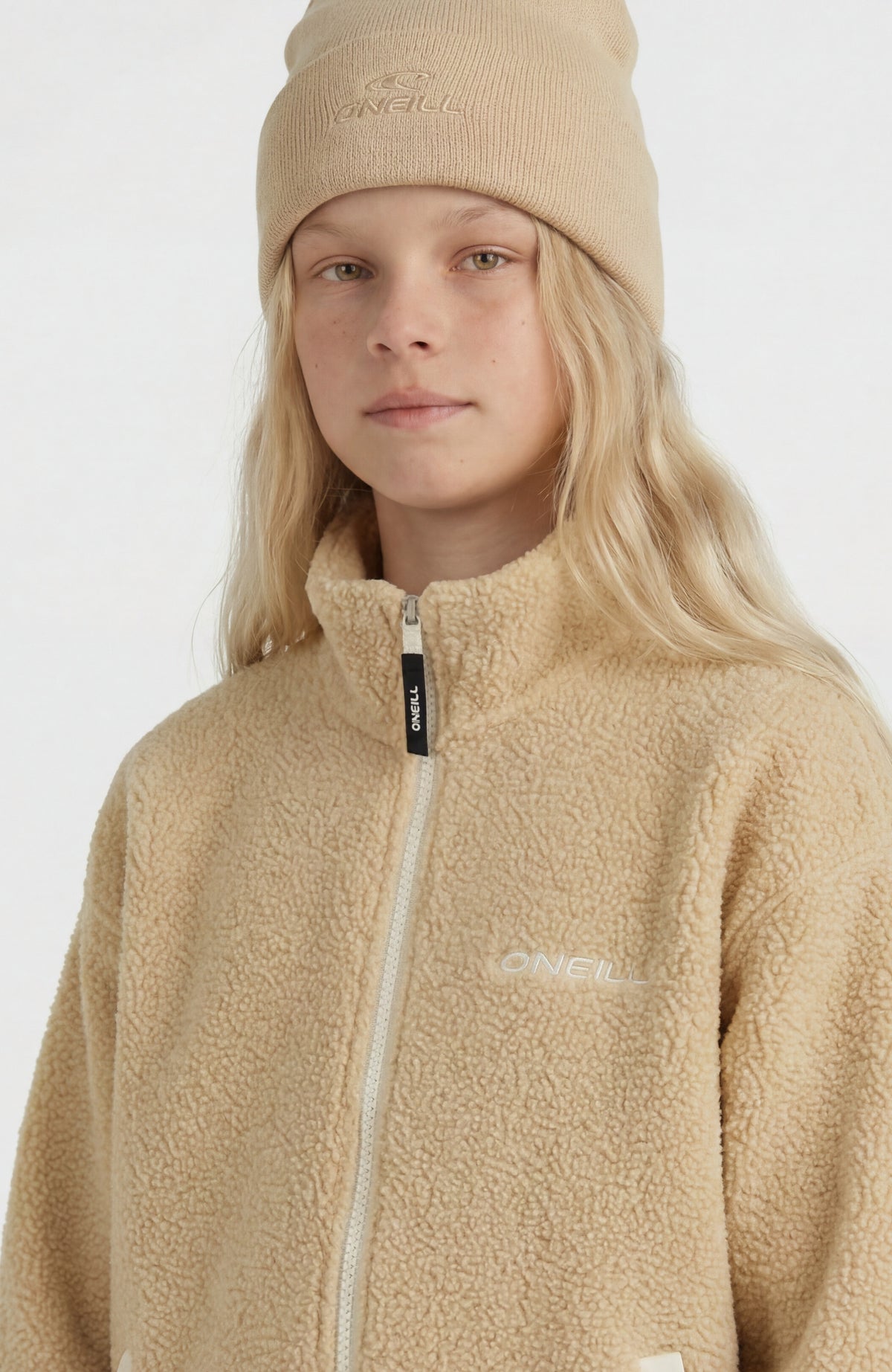 High-Pile fleecevest met volledige rits | Olive Blush