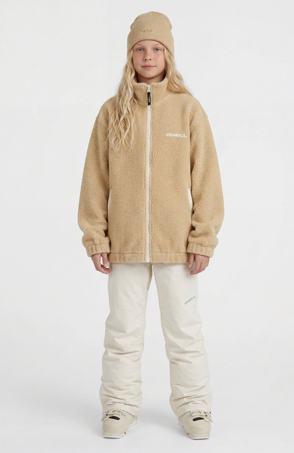 High-Pile fleecevest met volledige rits | Olive Blush