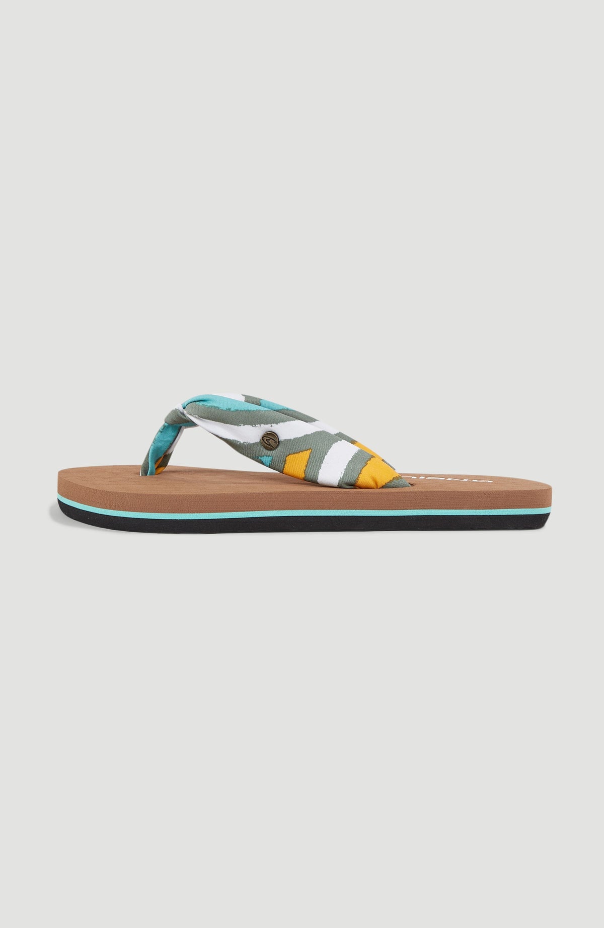 Ditsy Sun slippers | Blue Rainbow Stripe