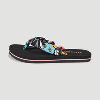 Ditsy Sun slippers | Black/Blue Bluemchen