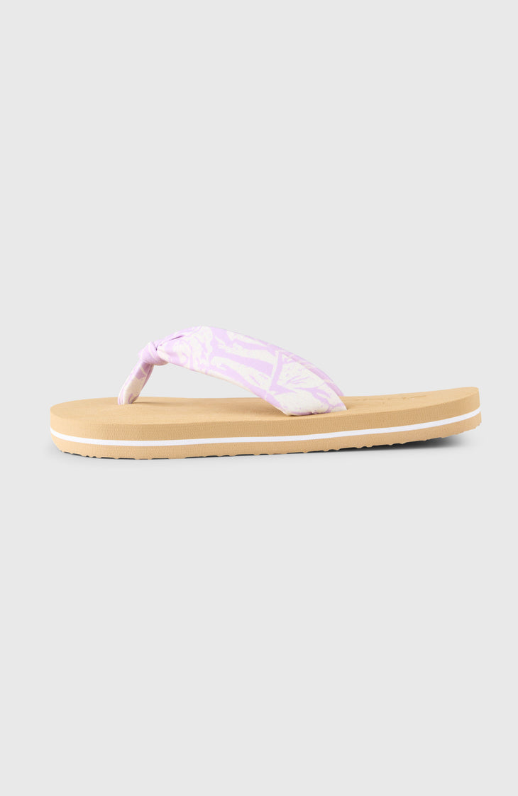 Ditsy Sun slippers | Purple Island Sky