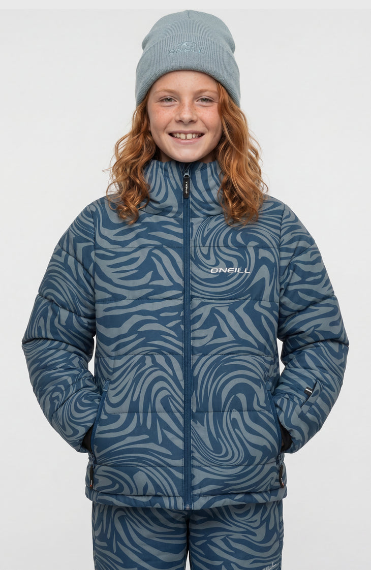 FWC'Cruz Puffer wintersportjas | Blue Swirl Zebra