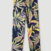 Zomerbroek Tamah | Black Tropical Flower