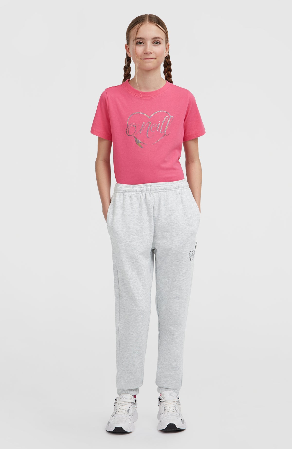 Essentials joggingbroek | White Melange