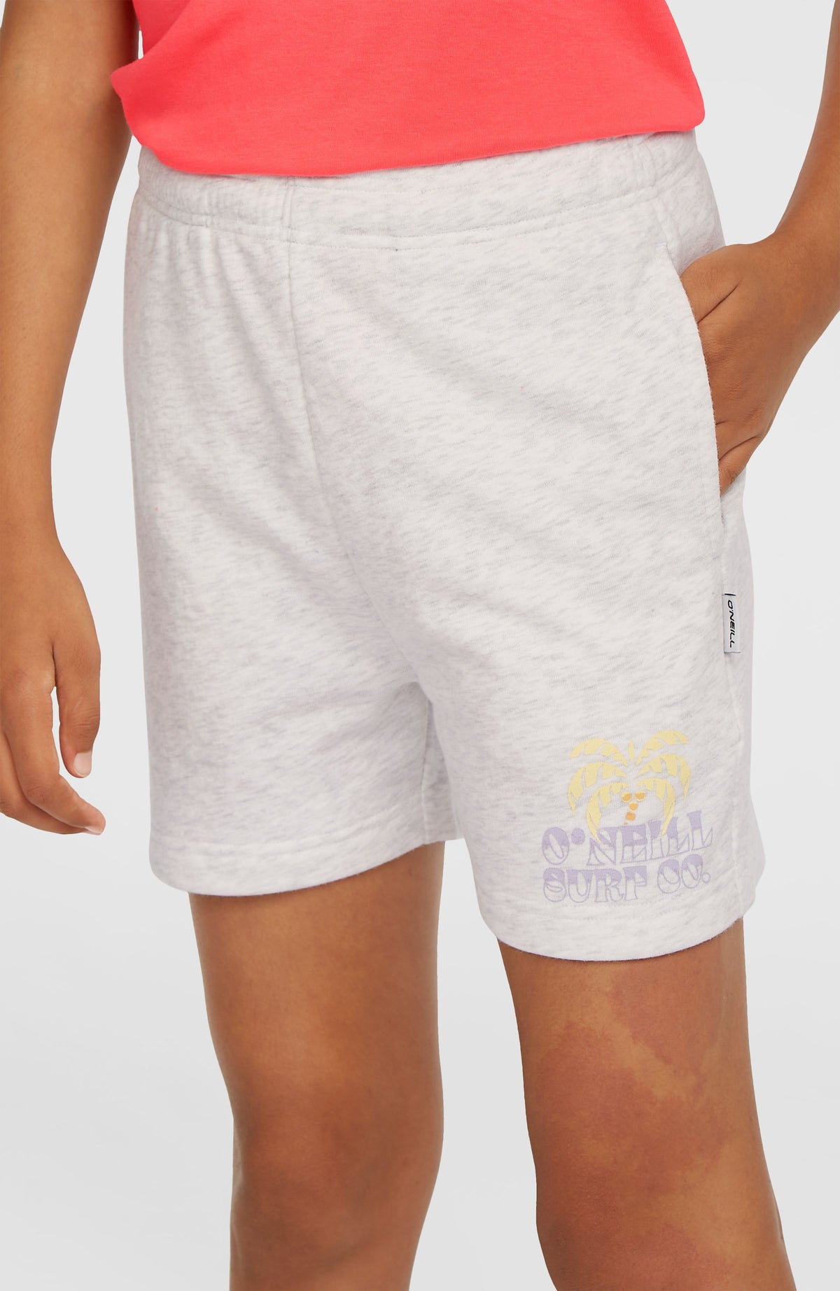 Heart sweatshort | White Melange