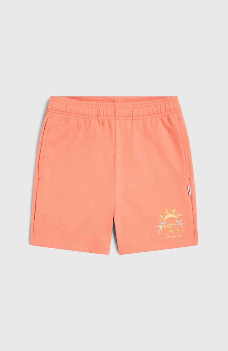 Heart sweatshort | Coral Pink
