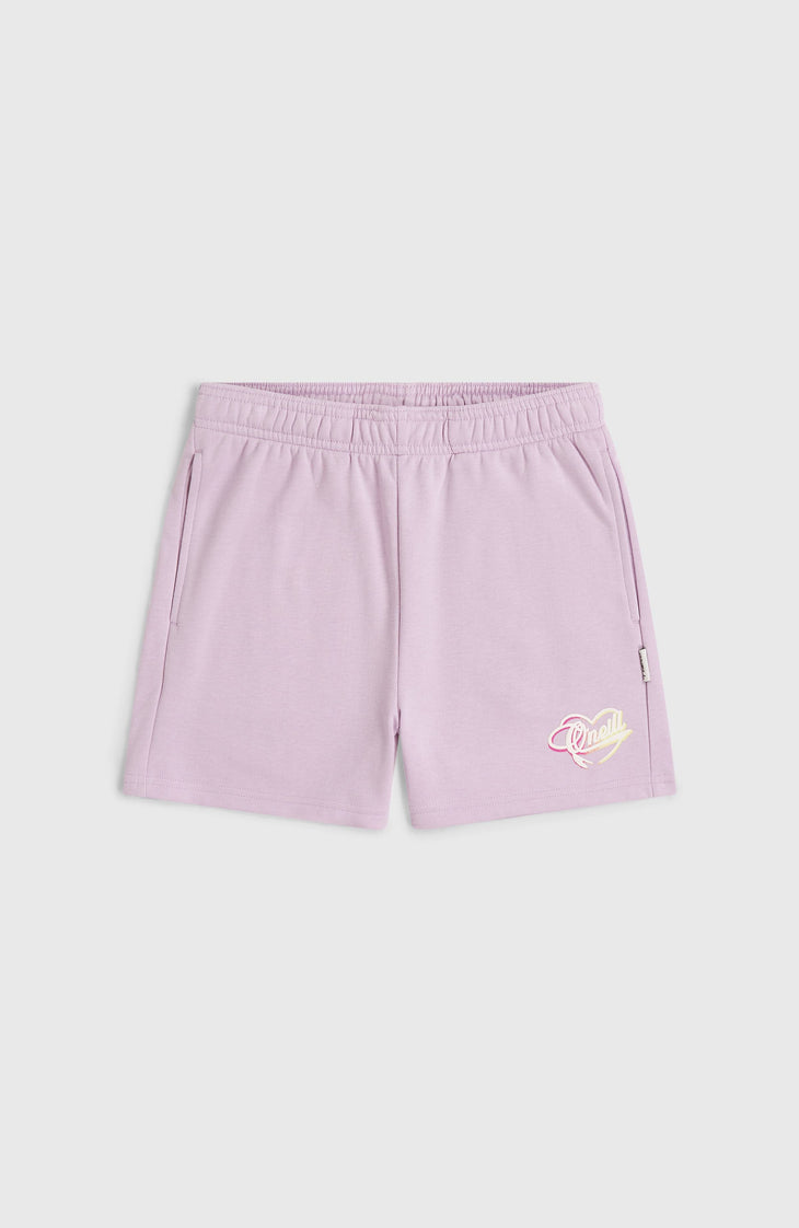 Essentials Script sweatshort | Pale Lavender