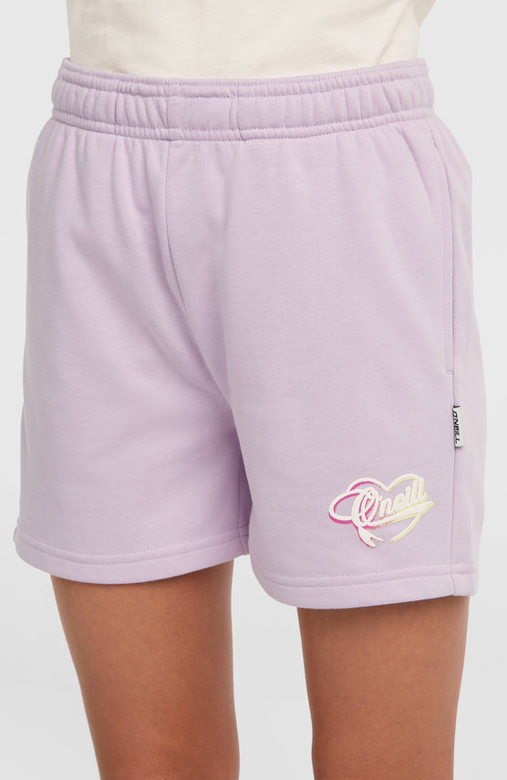 Essentials Script sweatshort | Pale Lavender
