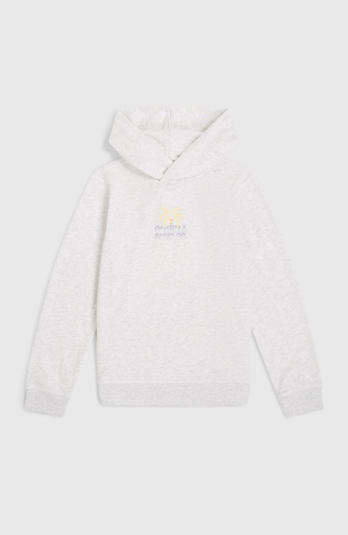 Back Print hoodie | White Melange
