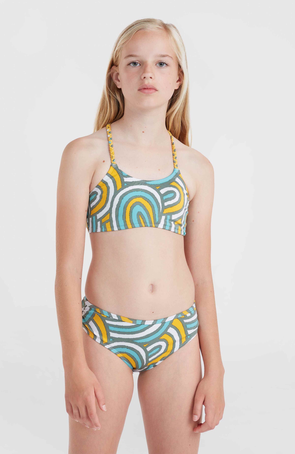 Mix and Match Tropics bikiniset | Blue Rainbow Stripe