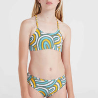 Mix and Match Tropics bikiniset | Blue Rainbow Stripe