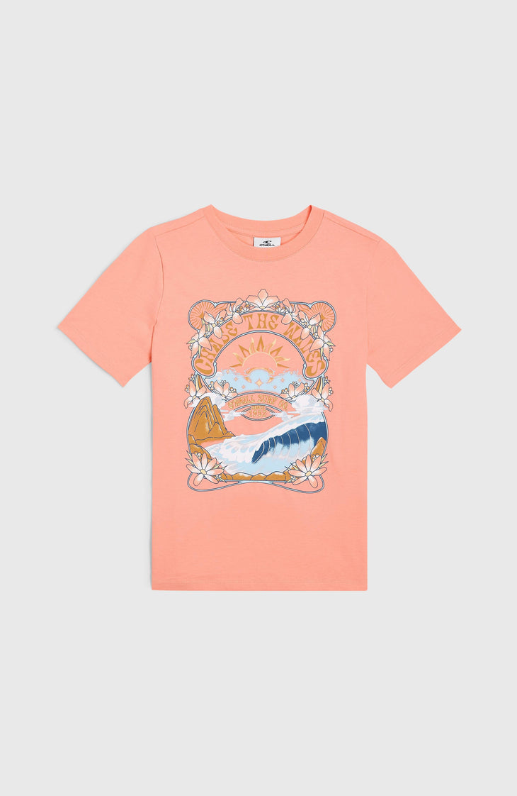 Front Graphic T-shirt | Coral Pink
