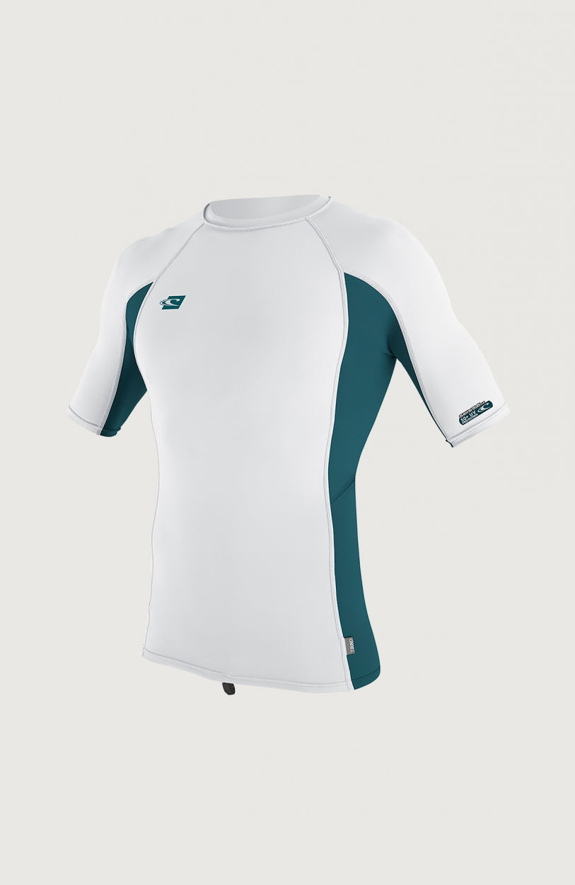 Premium Skins Short Sleeve Rash Guard | White